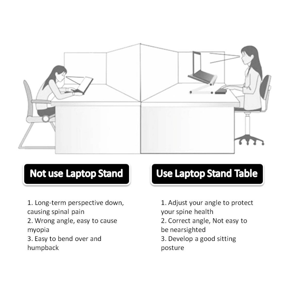 Foldable Laptop Stand Ergonomic Desk Tablet Holder - Imagen 6
