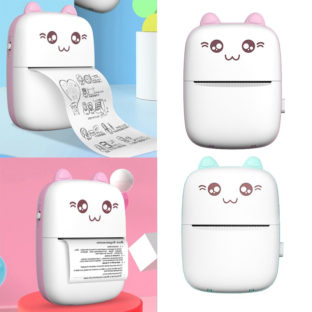 Mini Printer Portable Mini Bluetooth WiFi New Wrong Printer Mobile Phone Photo Title Note Hot Print Pocket Student Error Label Printer - Imagen 5