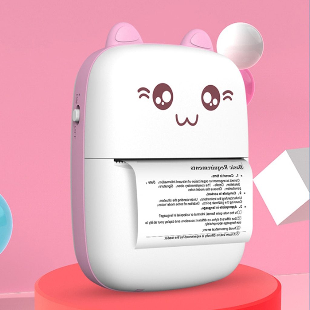 Mini Printer Portable Mini Bluetooth WiFi New Wrong Printer Mobile Phone Photo Title Note Hot Print Pocket Student Error Label Printer - Imagen 3