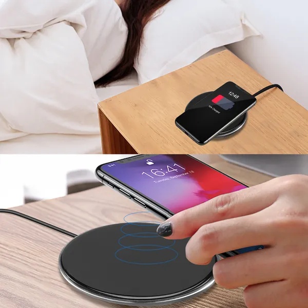 Wireless Charger Qi-Certified Ultra-Slim 5W Charging Pad For IPhone XS MAX/XR/XS/X/ 8/8 Plus - Imagen 4
