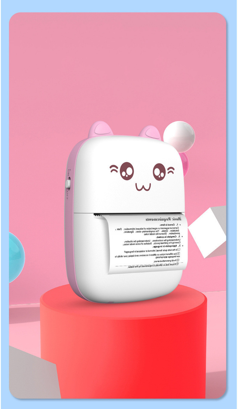 Mini Printer Portable Mini Bluetooth WiFi New Wrong Printer Mobile Phone Photo Title Note Hot Print Pocket Student Error Label Printer - Imagen 8